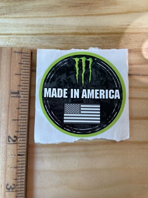 Monster Energy Sticker Made In America Monster Claw Circle Moto