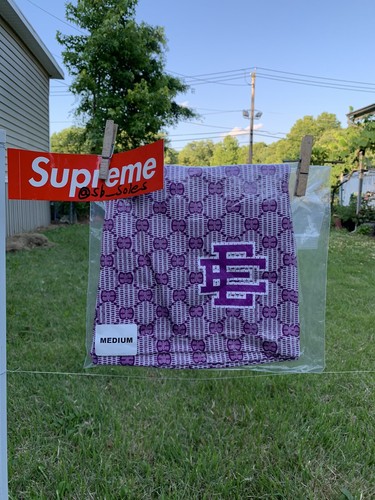 Brand New Eric Emanuel Purple EE Monogram Gucci Basic Print