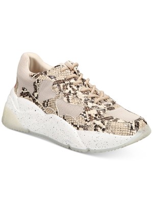 

Женские кроссовки INC Beige Snake Print Bubblez Round Leather Athletic Trainers 6,5 M, Бежевый, 10008343100
