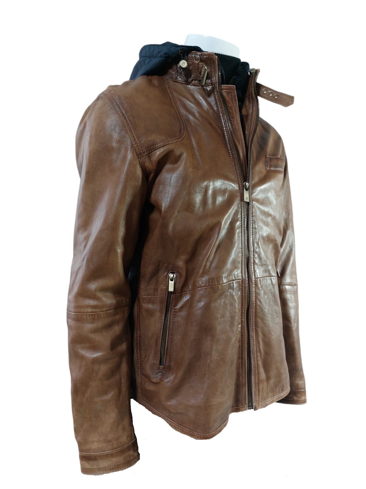 NEW Massimo Dutti キルト裏地付きナッパレザージャケット M 002_ae553721-0fa1-4188-b7a6-