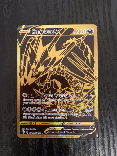 Eternatus V GOLD Full Art Pokémon Shining Fates SV121/SV122 Eternatus V GOLD Full Art Pokémon Shining Fates SV121/SV122