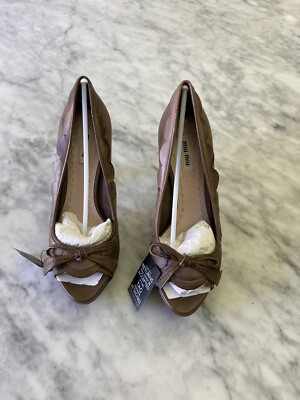 miu miu shoes Calzature Donna Dark Rose Color Nappa Washed Pumps Size 36 eBay