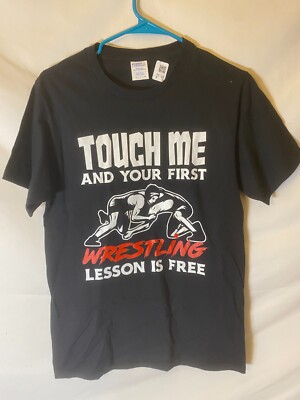 Boys Teens SIze Small Wrestling Tshirt Shirt Touch me your first Lesson is free
