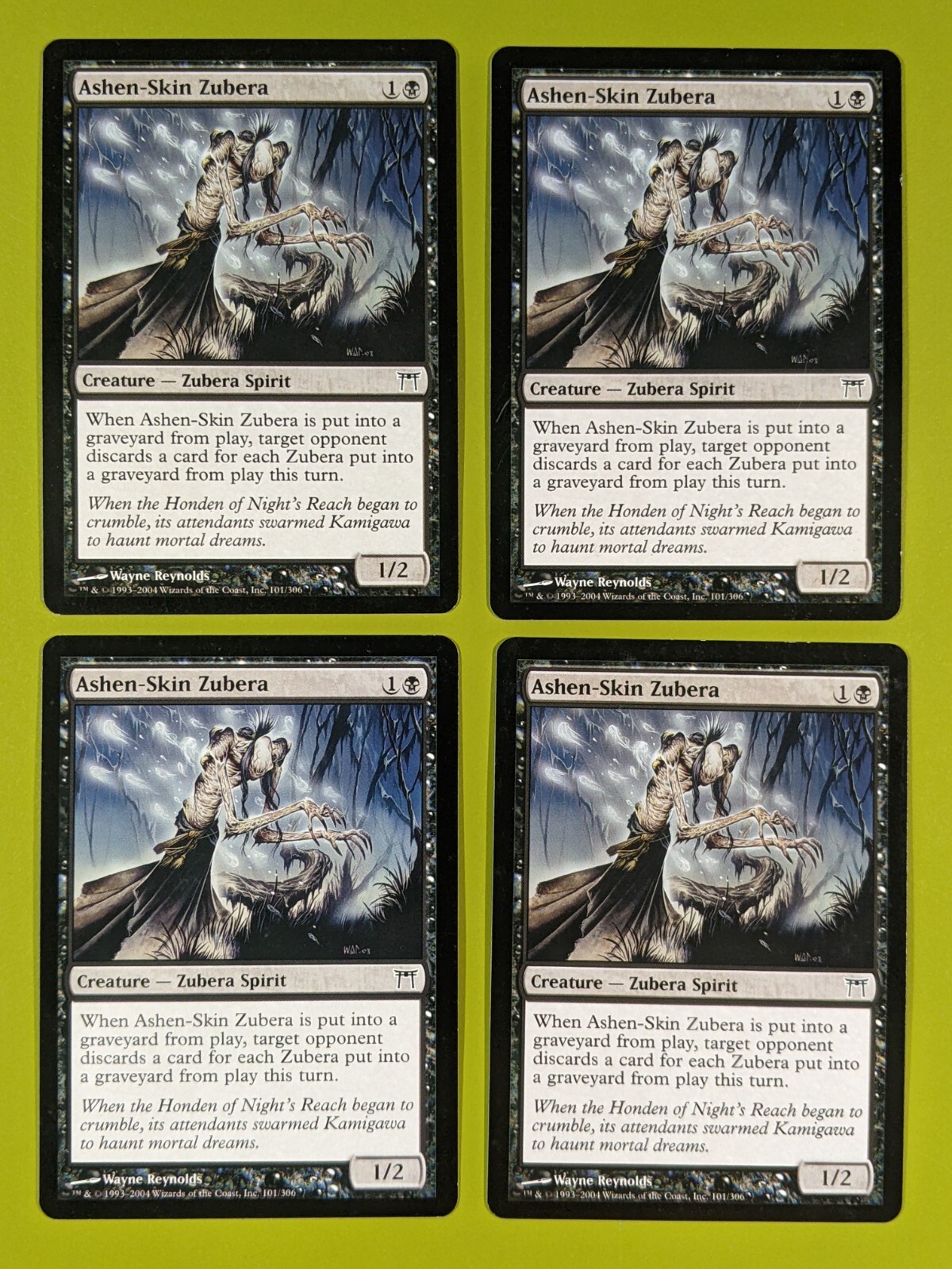 Ashen-Skin Zubera x4 Champions of Kamigawa 4x Magic the Gathering