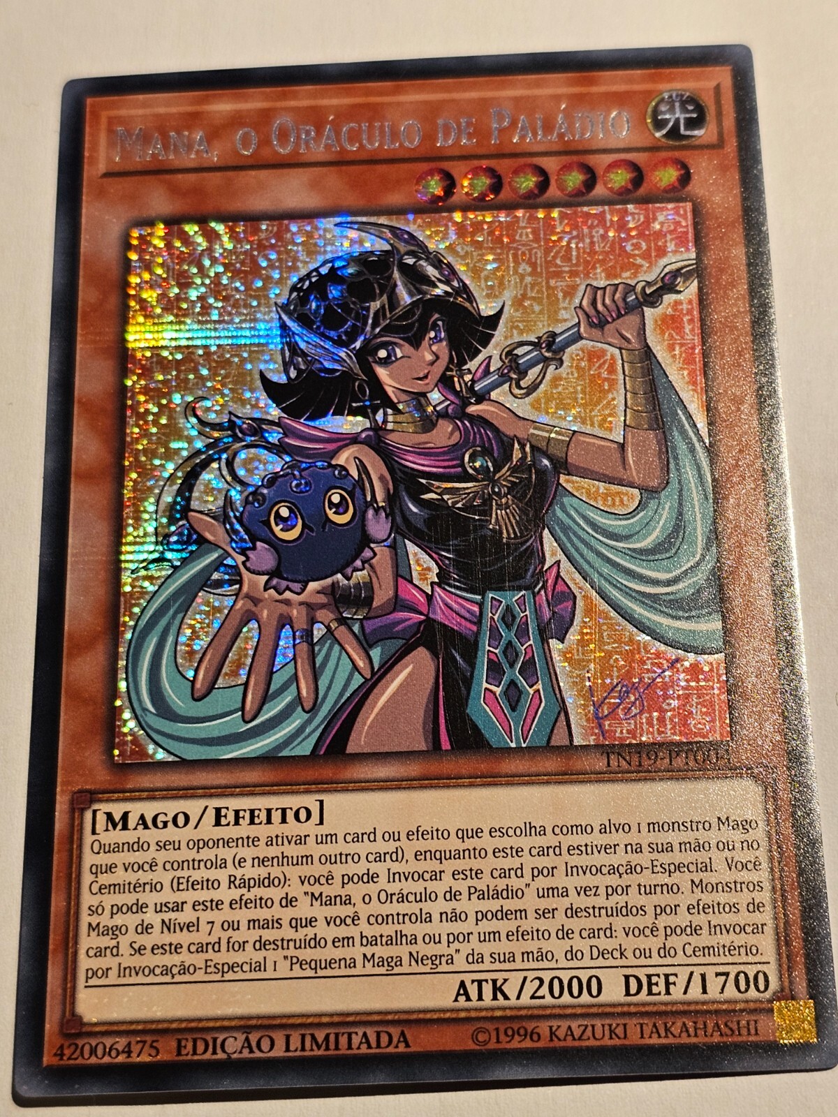 PALLADIUM ORACLE MANA○YUGIOH○TN19○PORTUGUESE○SECRET RARE