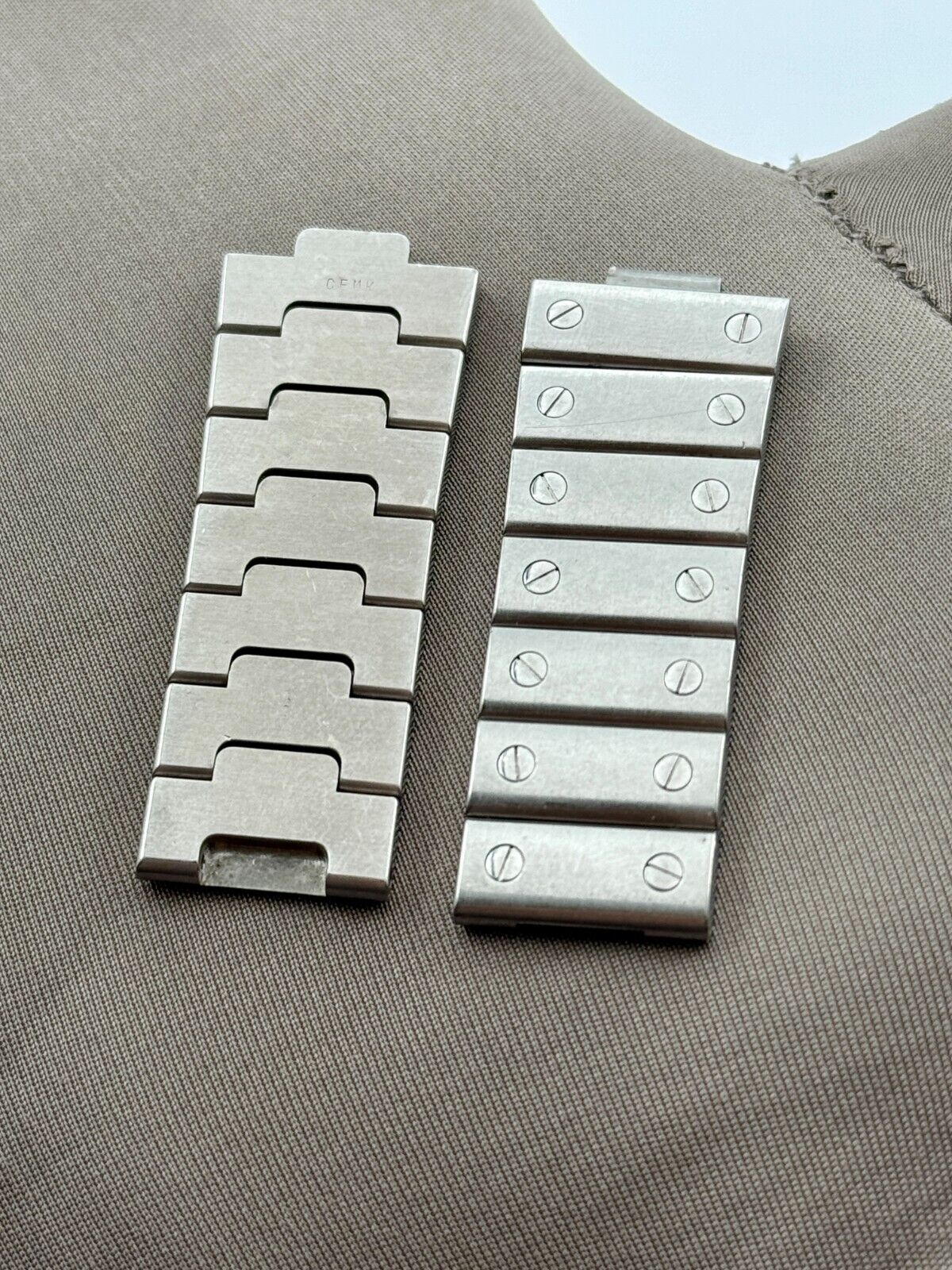 2 Parts Cartier Santos Stainless Steel Wrist Watch Bracelet 2 Parts Cartier Santos Stainless Steel Wrist Watch Bracelet