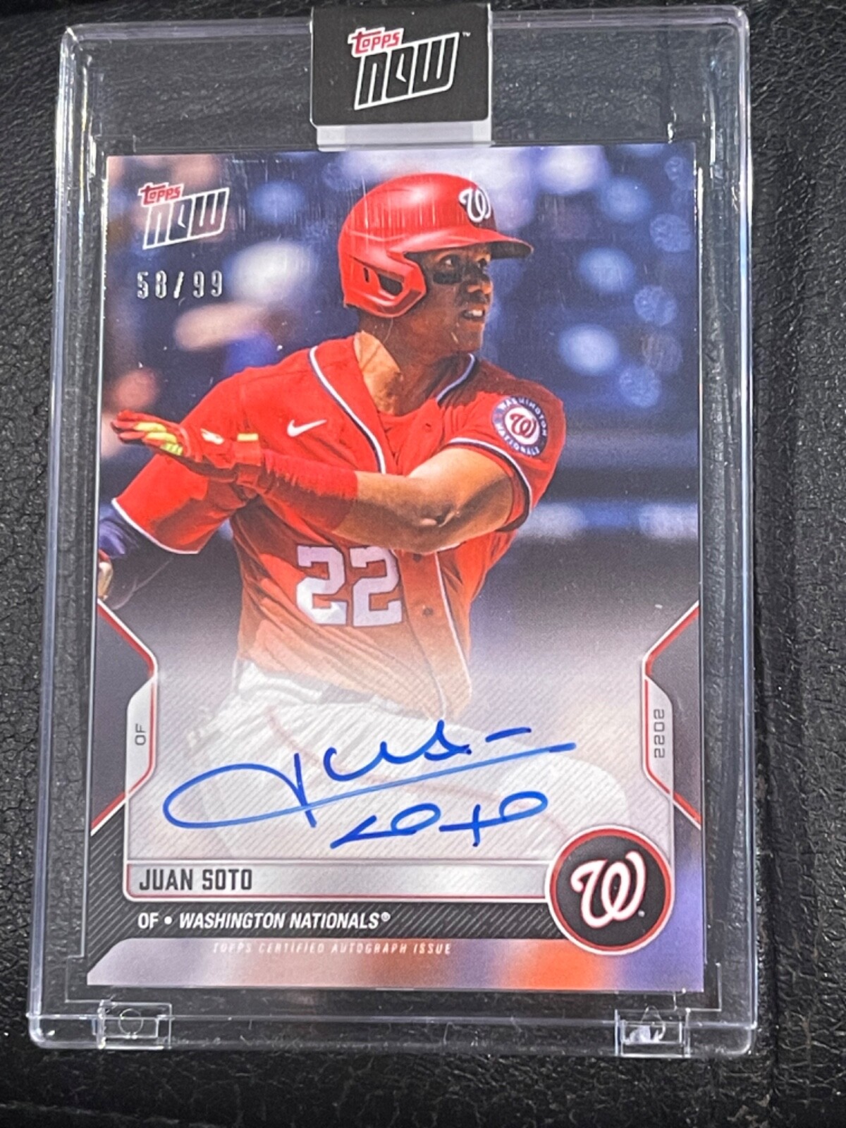ファン・ソト 2022 Topps 黒っぽい Now⭐️直筆サイン、99シリ⭐️