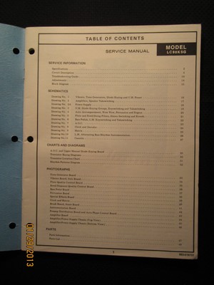 Lowrey Organ LC98KSG Venus Spinet Service Manual Schematics Parts List Factory
