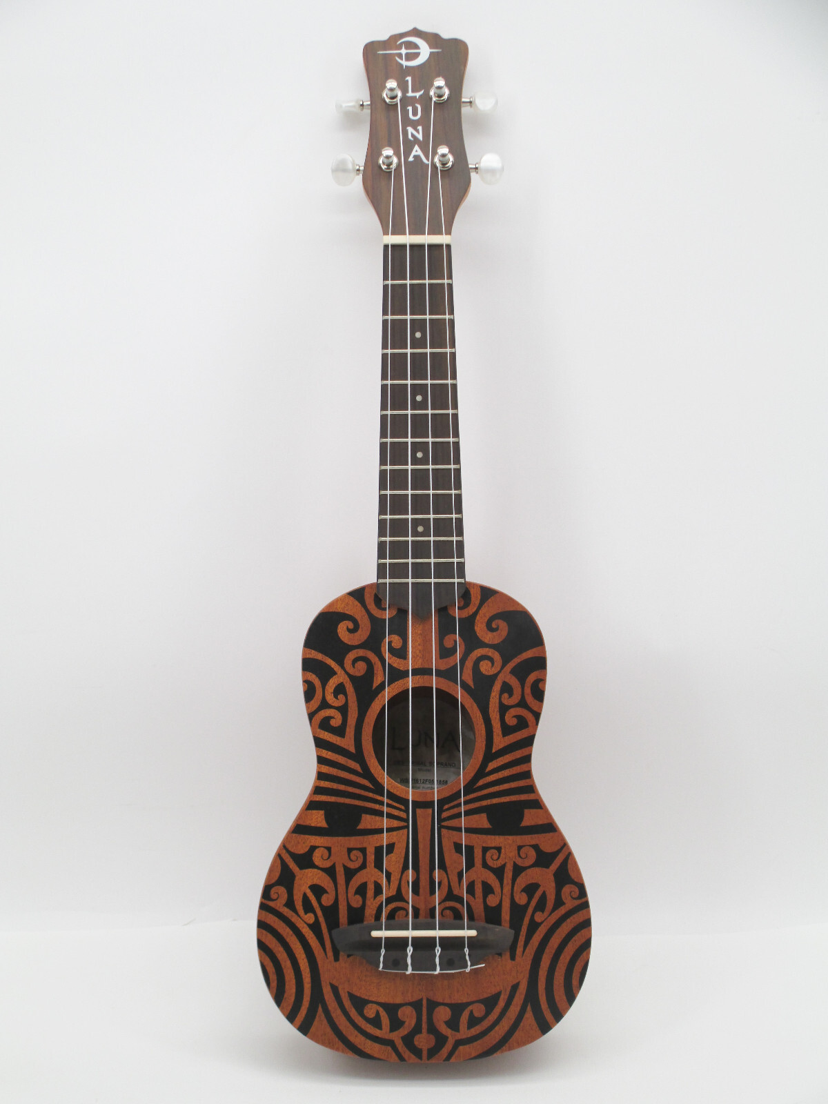 NOB - Luna Guitars UKE TRIBAL SOPRANO Mahogany Satin Ukulele