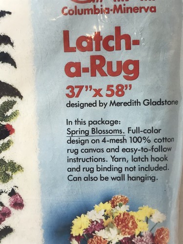 Vintage Floral Latch Hood Rug Kit No Yarn 37