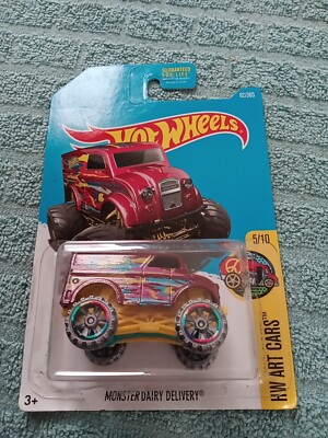 HOT WHEELS 2017 Monster Dairy Delivery Col. #62/365 ART CARS, Purple