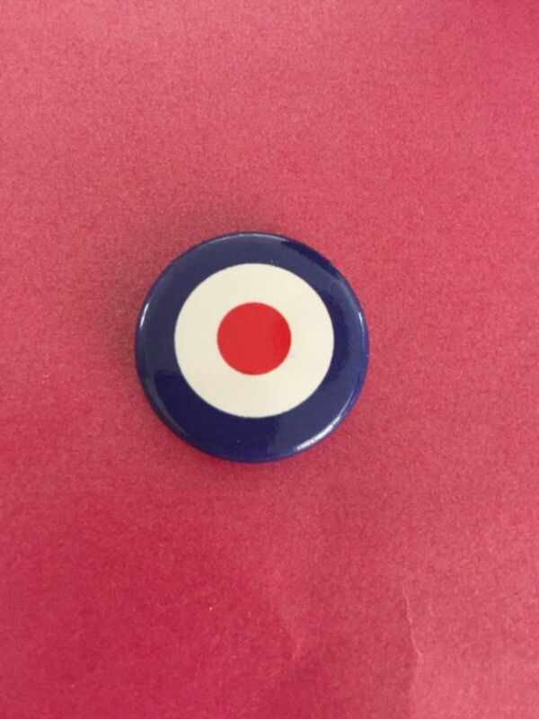MOD Bullseye Target Button 1” Pin Badge THE WHO Jam Ska British Sixties NEW