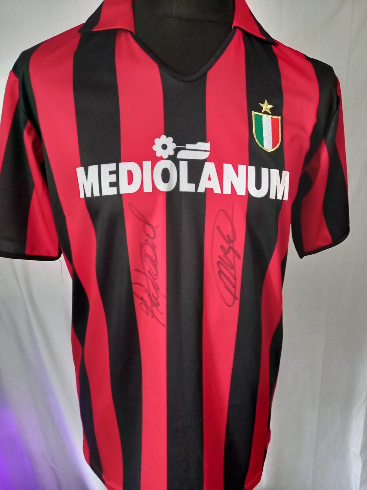 稀少！□ACミラン□Marco Van Basten サッカー半袖シャツ: M