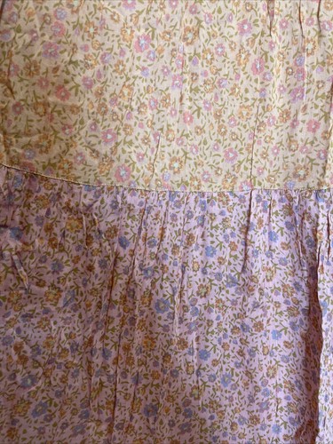 Pre-owned Free People X Spell & The Gypsy Collective Free People Spell Rae Gown Puff Sleeve Printed Tiered Maxi Dress M In Pink