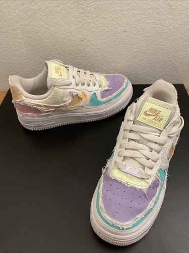 Nike Air Force 1 Low Pastel Reveal Shoes Womens Sz 6 White