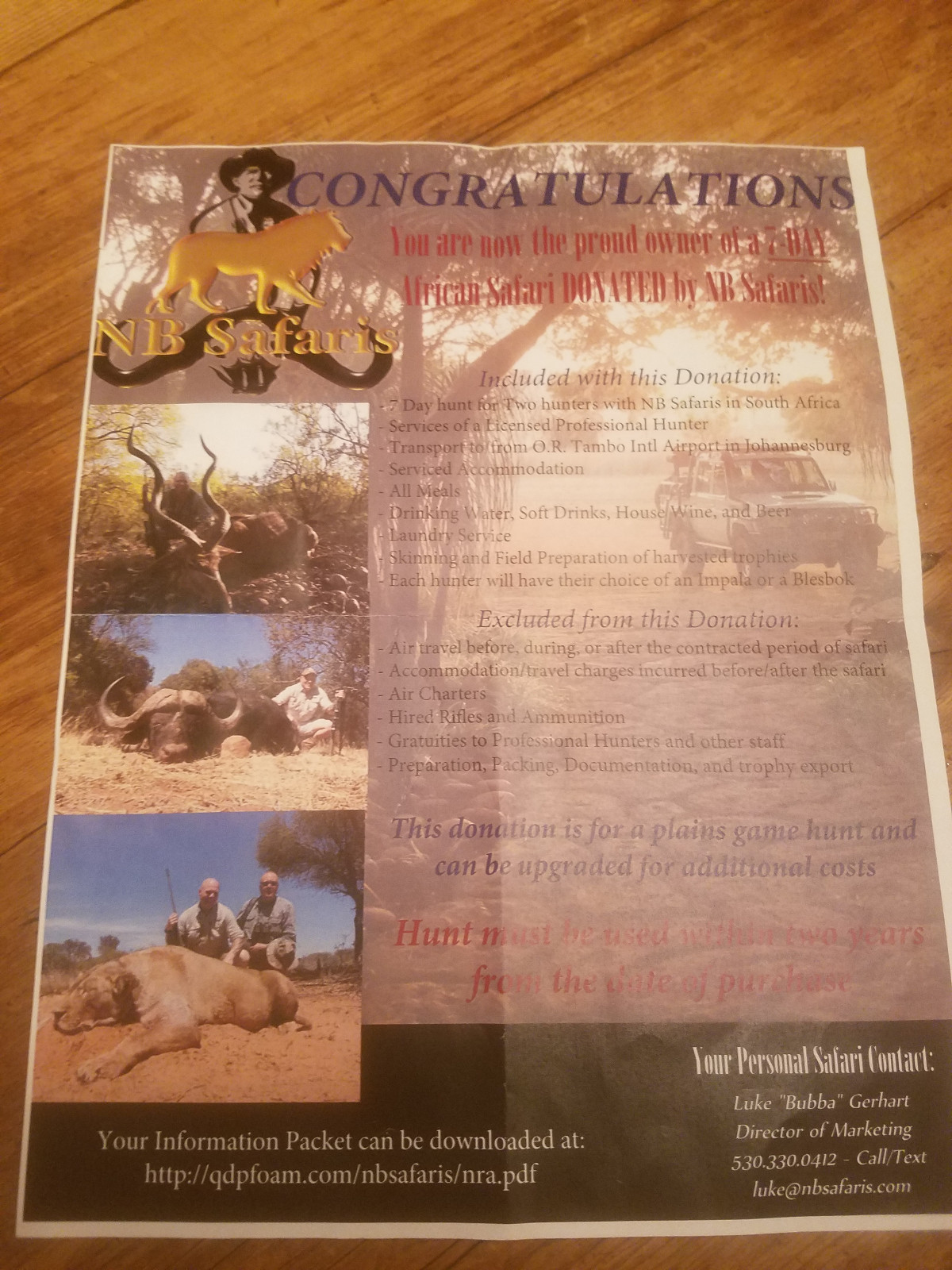 7 Day South African Hunting Trip For Two People