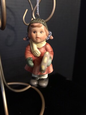 GOEBEL BERTA HUMMEL  HOLIDAY TAMBOURINE   ORNAMENT-NIB-3  Tall