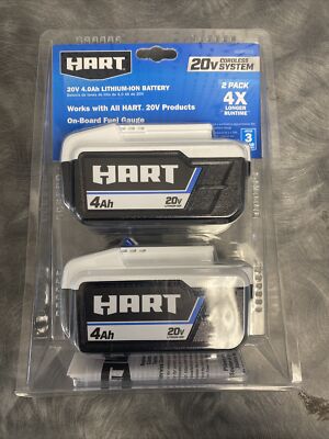 Hart 20V 4Ah Lithium-Ion Battery - Black