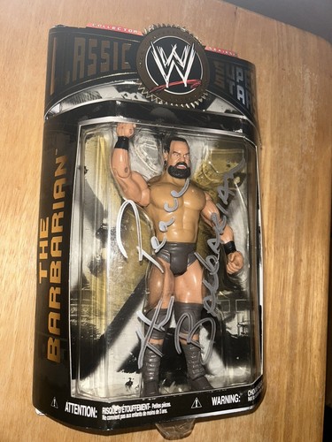 wwe classic superstars signed the barbarian WWF Autographed