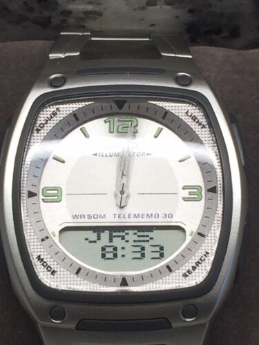 Casio Illuminator AW-81 Men's Stainless Steel Analog Digital Casio Illuminator AW-81 Men's Stainless Steel Analog Digital