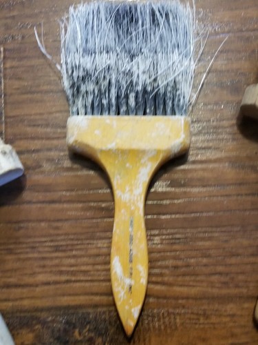 Vintage Large Paint Brushes Lot Of 3 Vtg antique  brush big