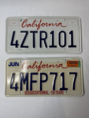 Lot of 2 California license plates 1-“ sesquicentennial-150