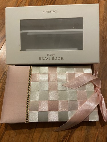 Nordstrom Baby Brag Book Pink & White Photo Album Babyshower Gift