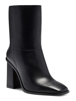 

VINCE CAMUTO Женские черные кожаные модельные ботильоны Dantania на блочном каблуке с застежкой-молнией, размер 7,5 м, Черный, VC-DANTANIA