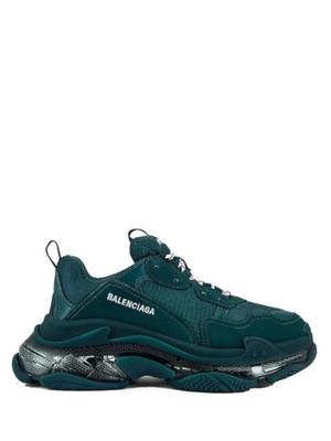 

Мужские спортивные кроссовки BALENCIAGA с зеленым логотипом Triple S и круглым носком на шнуровке, Зеленый, 541624W2GA1