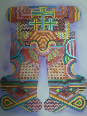 MEXICAN/ITALIAN PEDRO FRIEDEBERG HAND COLORED LITHOGRAPH