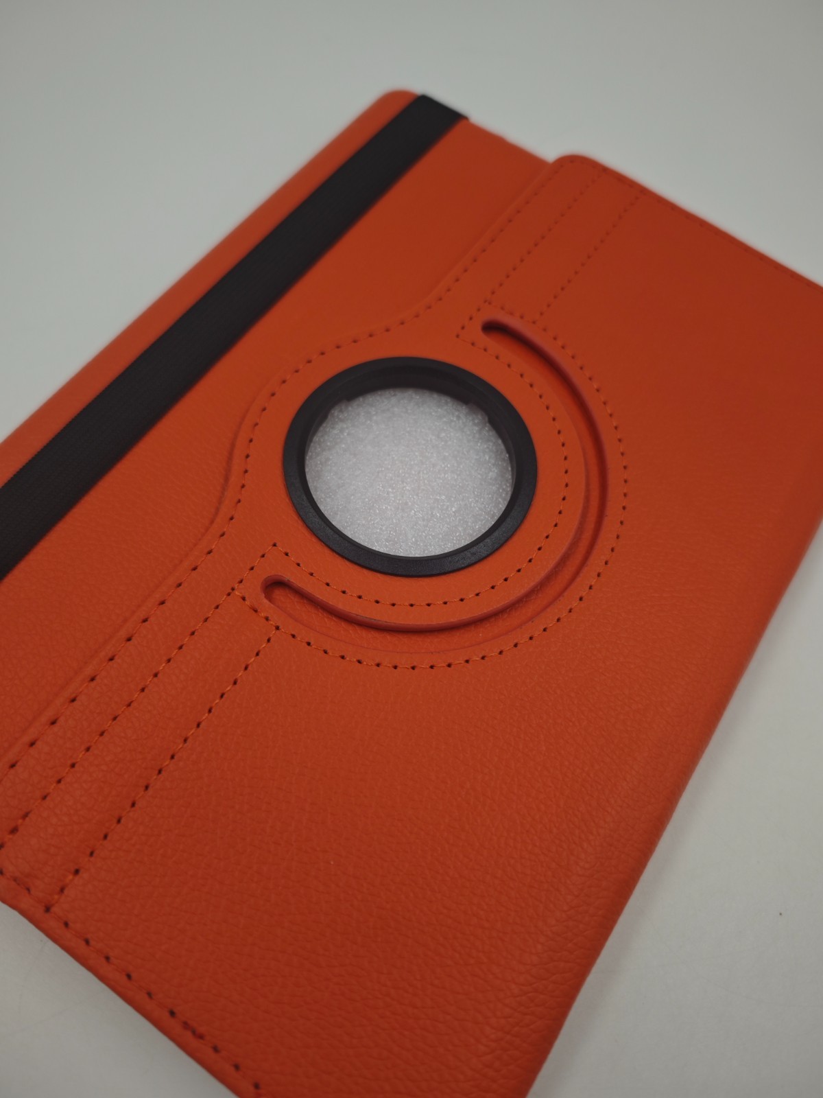 Universal 360° Rotating Tablet Case Orange Stand Cover with Elastic Strap