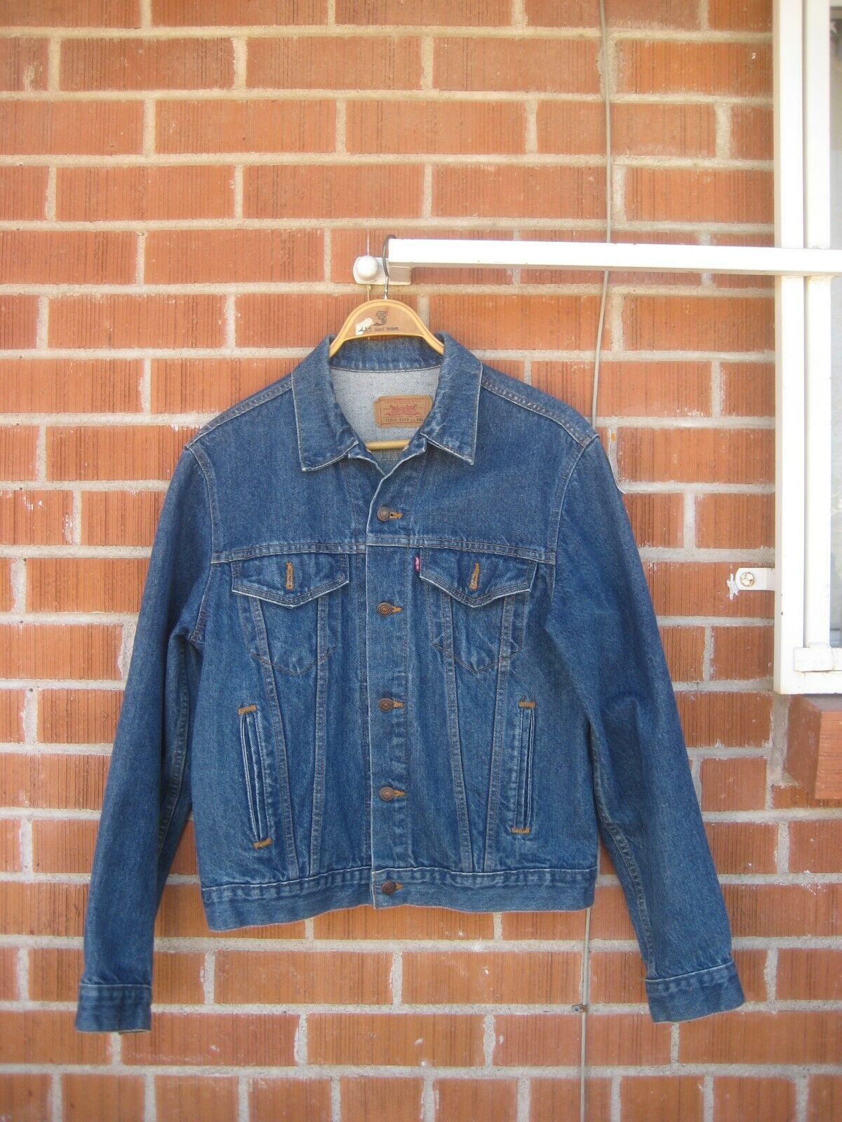 1980s Vintage LEVIS 71506 0216 *** Fine sz 44L Denim Trucker 1980s Vintage LEVIS 71506 0216 *** Fine sz 44L Denim Trucker