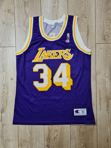 Lakers 34番 ユニフォーム サイズ52 Champion Vintage Champion NBA Los Angeles Lakers Shaquille O'Neal #34