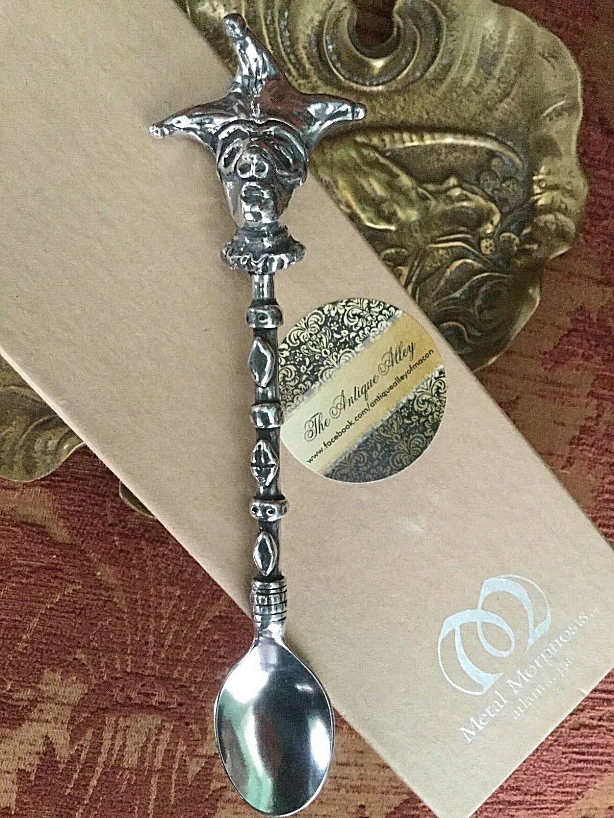 Metal Morphosis Handcrafted JESTER Shriner Small Serving Spoon  ~ NIB