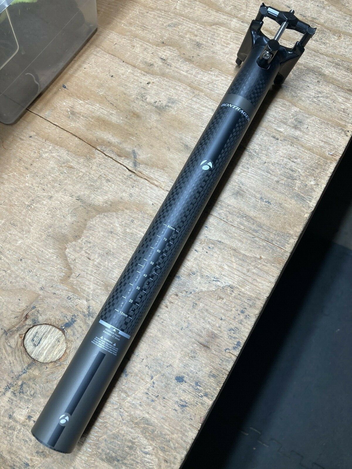 Bontrager XXX carbon seatpost 31.6 x 350 mm zero setback