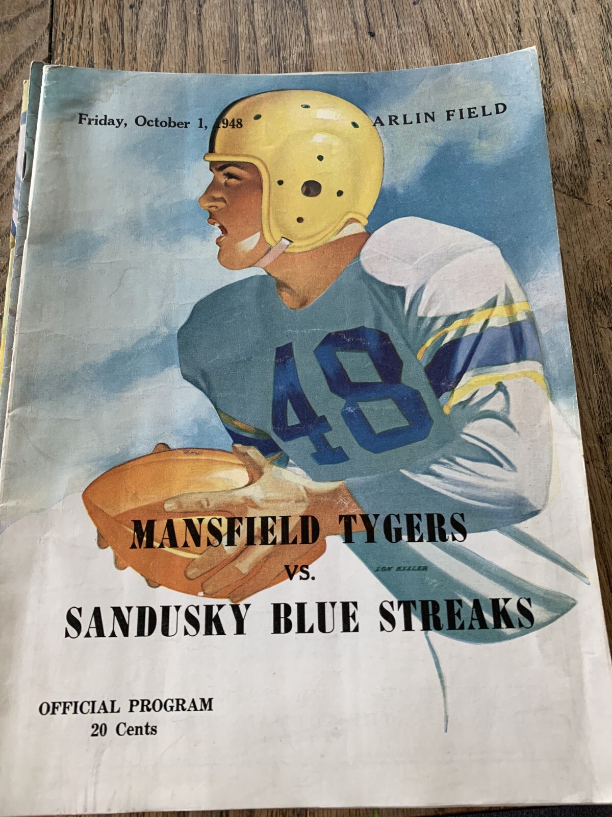 Mansfield Tygers Vs. Sandusky Blue Streaks 1948 Football Official Program