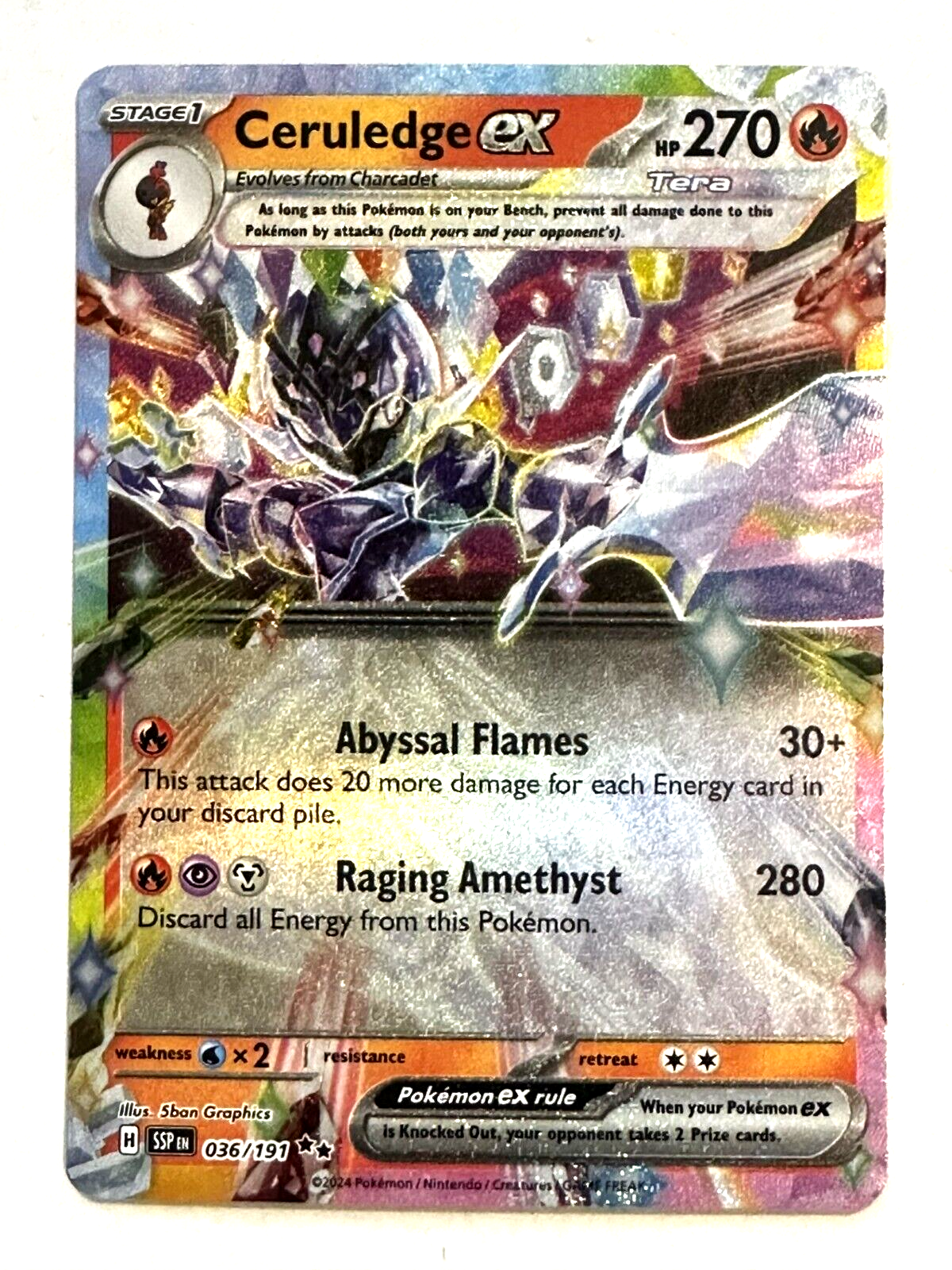 スパークス sparks Surging Sparks Pokemon Card: Ceruledge ex 036/191 | eBay