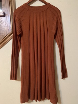 ASOS Cinnamon Rust  Fall Colored A-line Sweater Dress Size 4
