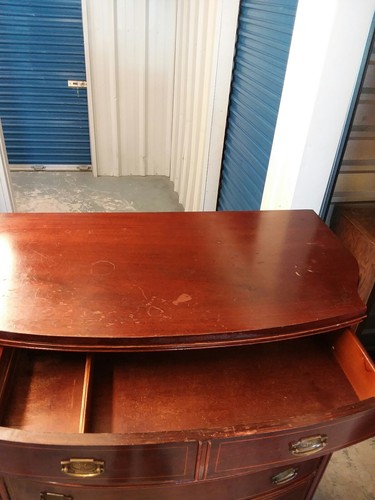 Antique Mahogany Chest with brass fixtures