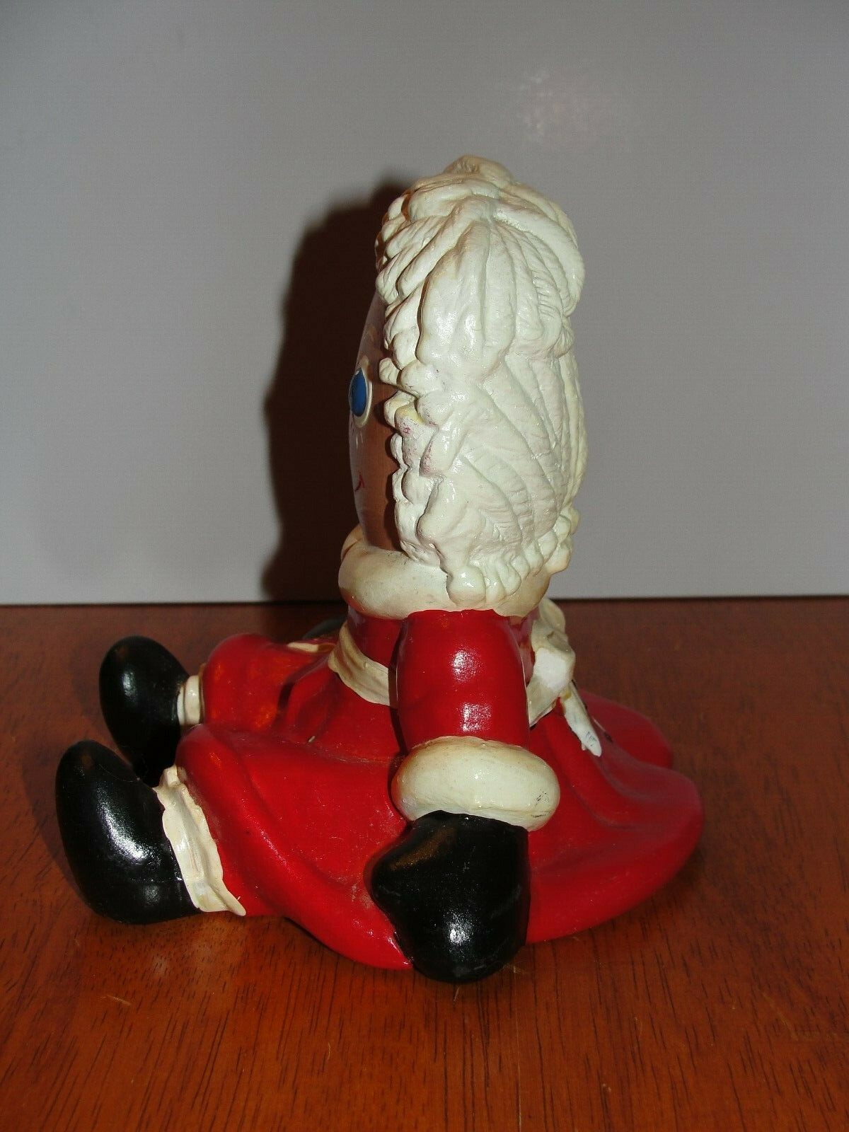 Vintage 1974 Raggedy Ann & Andy Bobbs Merrill Ceramic Christmas Santa &Mrs Claus