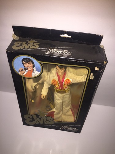 Vintage ELVIS Presley Doll Action Figure Graceland 1984 Guitar Microphone
