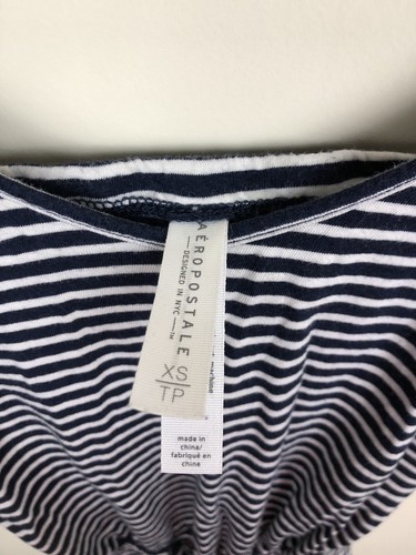 Aeropostale Women’s Navy Blue& White Strappy Romper Sz. XS Free Shipping