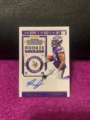 OLABISI JOHNSON 2019 PANINI CONTENDERS ROOKIE TICKET AUTO AUTOGRAPH VIKINGS