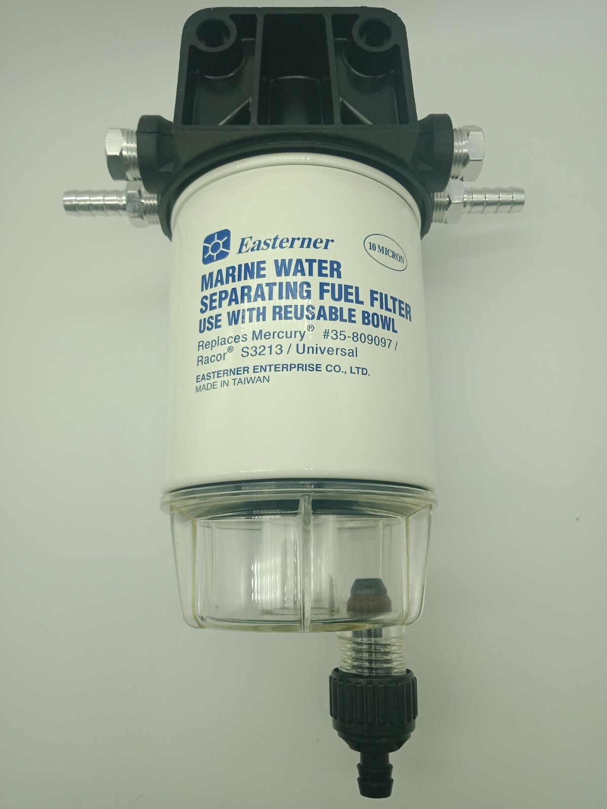 Outboard Water Separator Kit, Fuel Filter, Clear Bowl & Manifold 10