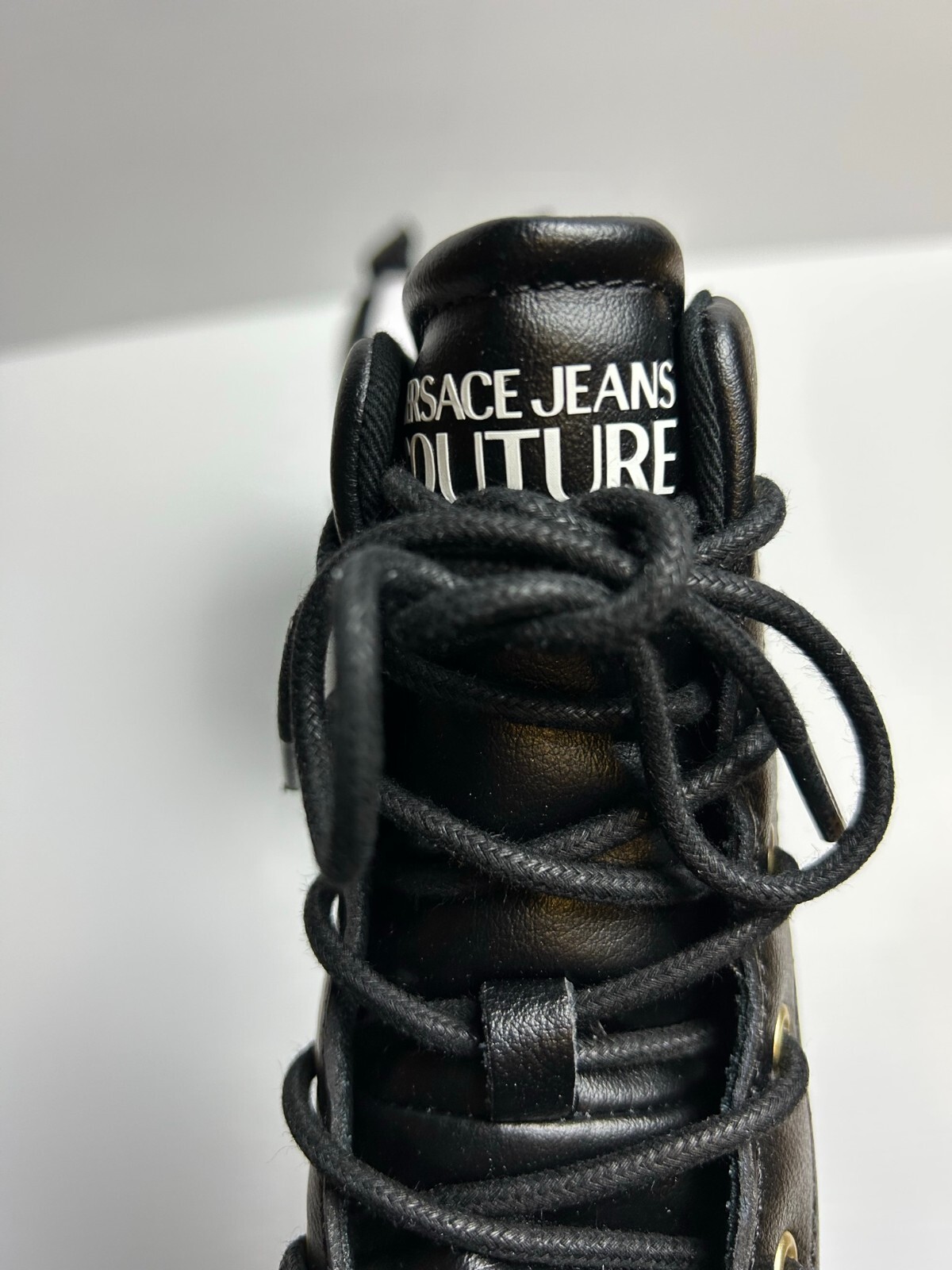 Pre-owned Versace Jeans Couture Black Syrius Boots Women Size It 39/us 9 73ya3s39 Logo