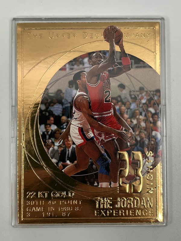Michael Jordan PREMIUM 金箔サインカード Michael Jordan Experience 23 Nights 22KT Gold 1997 Upper Deck