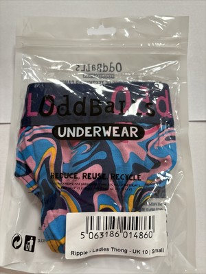 Oddballs Underwear Ladies Thong 10 Ripple BNWT Freepost