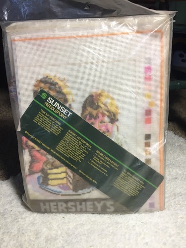 Sunset Needlepoint Kit HERSHEY'S COOKBOOK Pure Wool