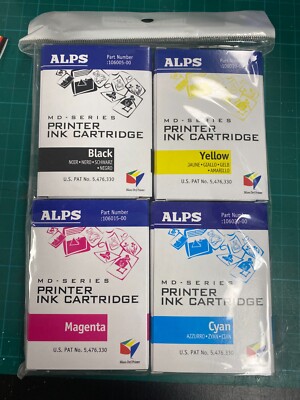 Lot of (4) ALPS INK -CMYK OEM Part #106058-00 - For Alps MD Series Printers