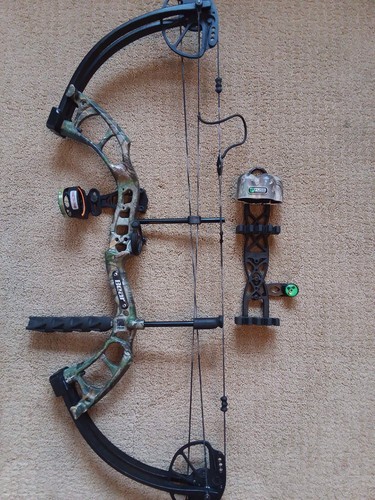 Bear compound bow, ready to shoot